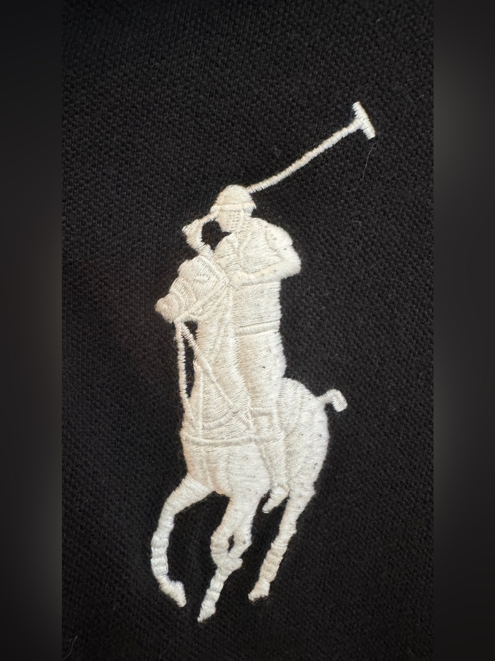 XS Polo by Ralph Lauren Black 'New York' Embroidered Polo Shirt - Picture 3 of 6